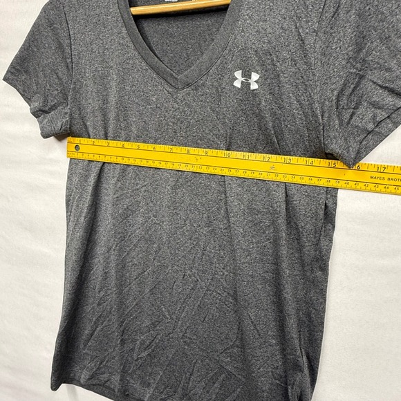 Under Armour Heatgear Loose Fit V‎ Neck T Shirt Women's Size SM Dark Gray - Picture 6 of 14